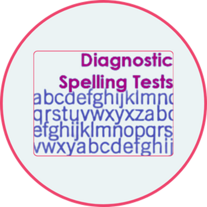 dst logo in a pale blue circle with a pink trim